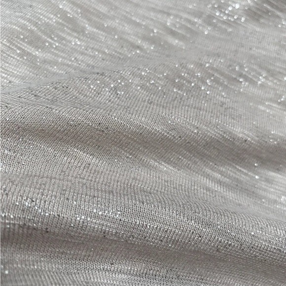 H & M WOMEN'S NUDE WITH SILVER METAL COWL NECK SLEEVELESS TOP TANK SIZE S - Picture 10 of 10